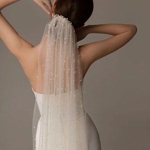 Pearl Wedding Cathedral Veil Wedding